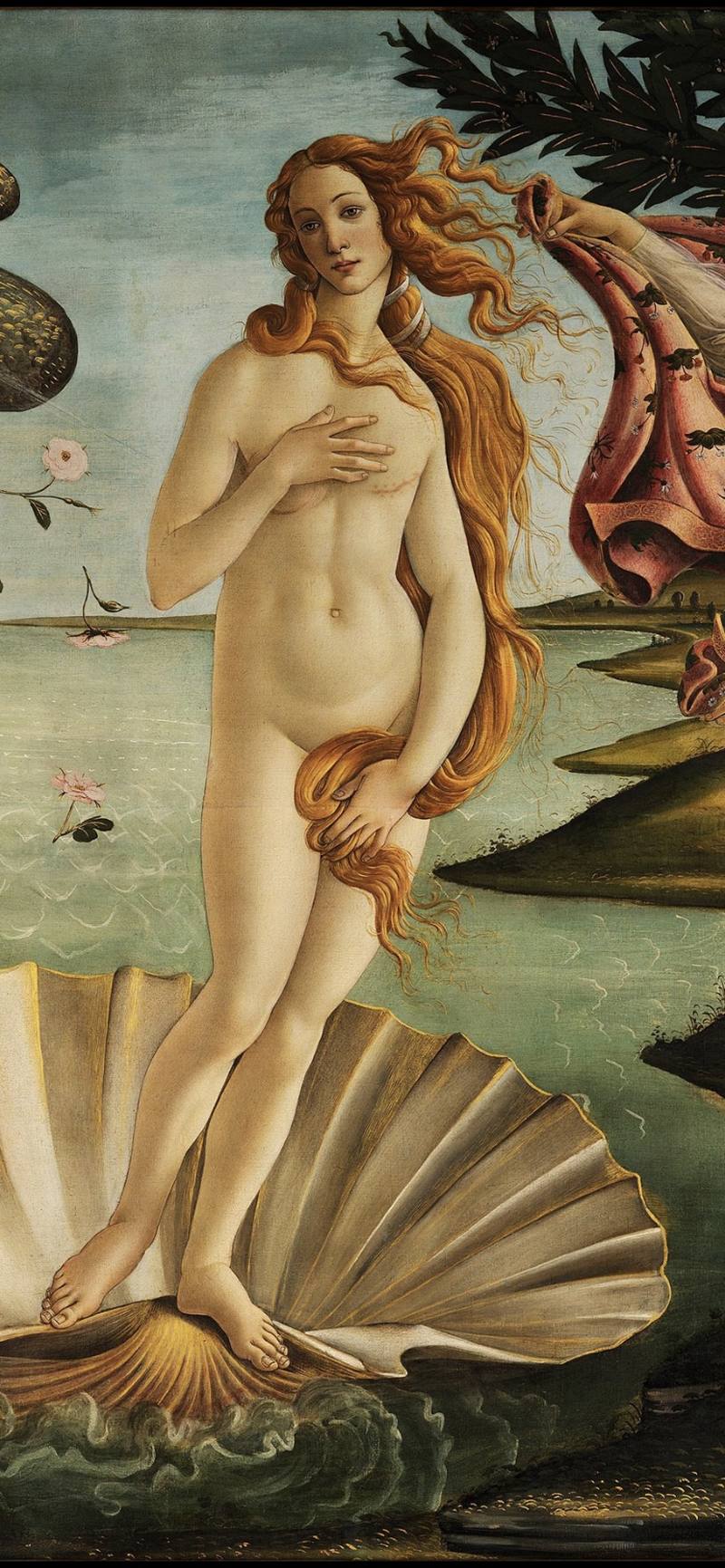 Botticelli's The Birth of Venus, digitally altered