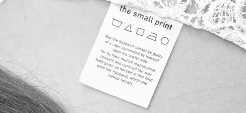 hidden clauses: the small print care label on lace fabric