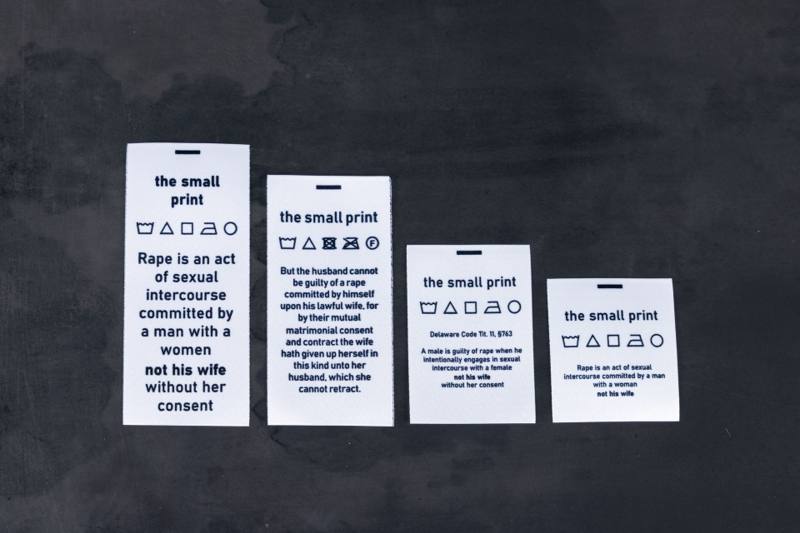 Care labels arranged as part of The Bridal Series